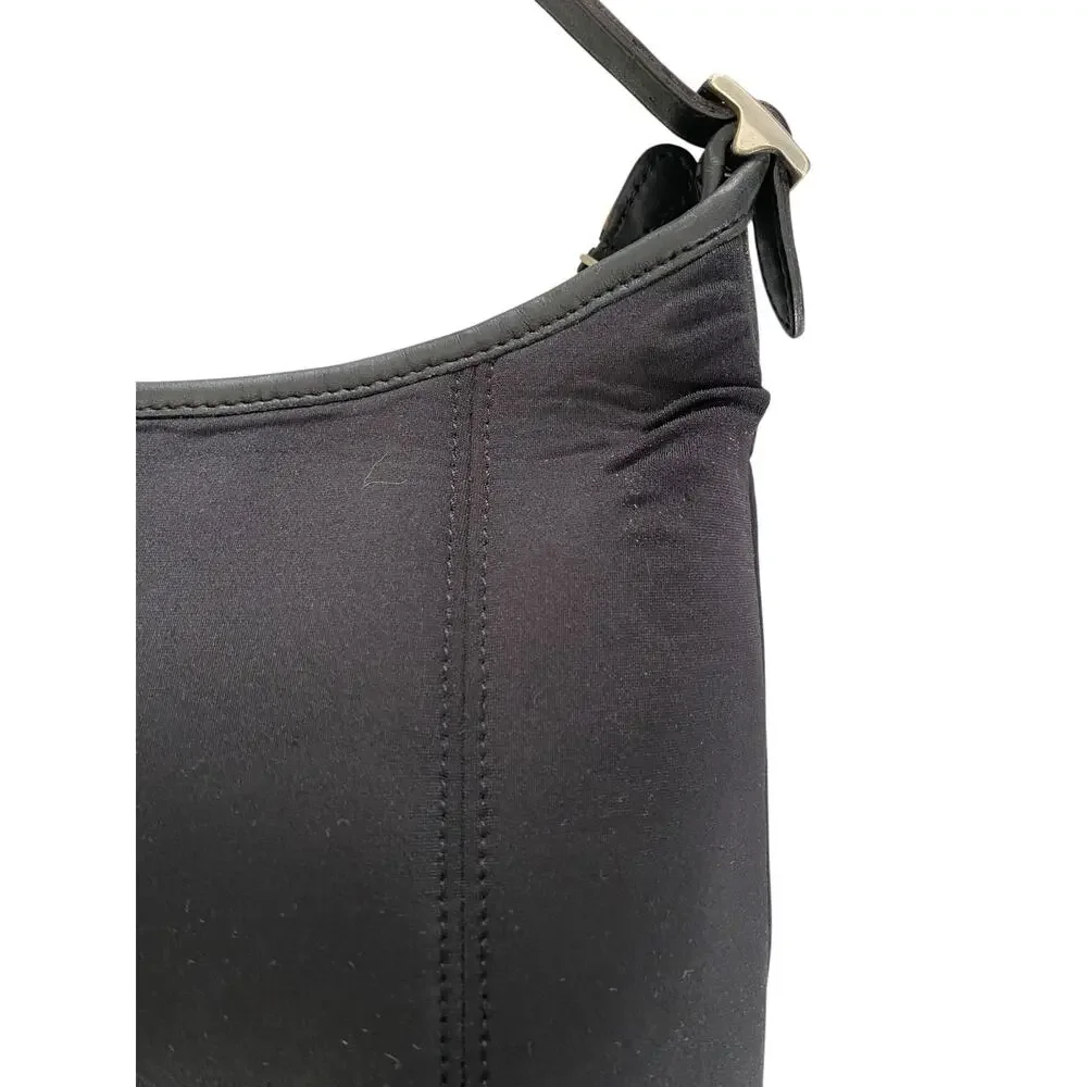 Coach Neo Crescent Shoulder Bag Hand Bag Black Neoprene Vintage Y2K 90s - Picture 10 of 16